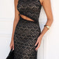 ANGELA LACE MAXI DRESS - BLACK