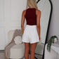 MARIAN KNIT TOP - WINE