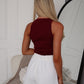 MARIAN KNIT TOP - WINE