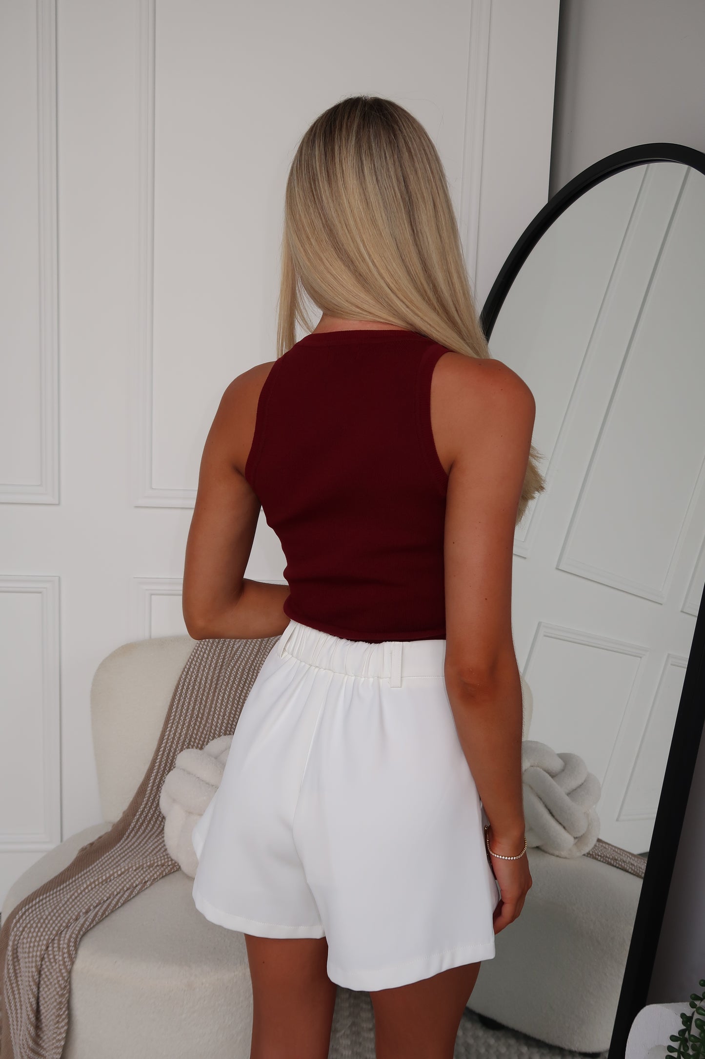 MARIAN KNIT TOP - WINE