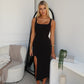 LEWIS MIDI DRESS - BLACK