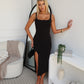 LEWIS MIDI DRESS - BLACK