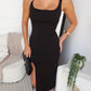 LEWIS MIDI DRESS - BLACK