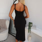 LEWIS MIDI DRESS - BLACK
