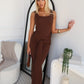 LEONI MAXI DRESS - CHOCOLATE