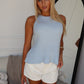 KELSIA KNIT TOP - BLUE