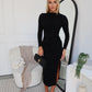 ALEXA MIDI DRESS - BLACK