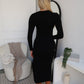 ALEXA MIDI DRESS - BLACK