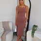 LEWIS MIDI DRESS - MOCHA