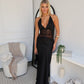 REBECCA LACE MAXI DRESS - BLACK