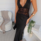 REBECCA LACE MAXI DRESS - BLACK