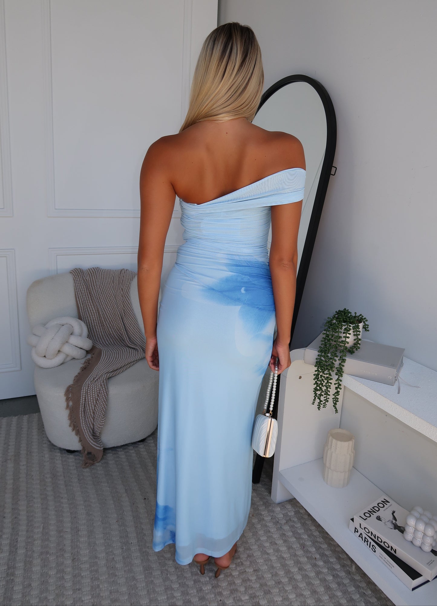 ROSALINE MAXI DRESS - BLUE FLORAL