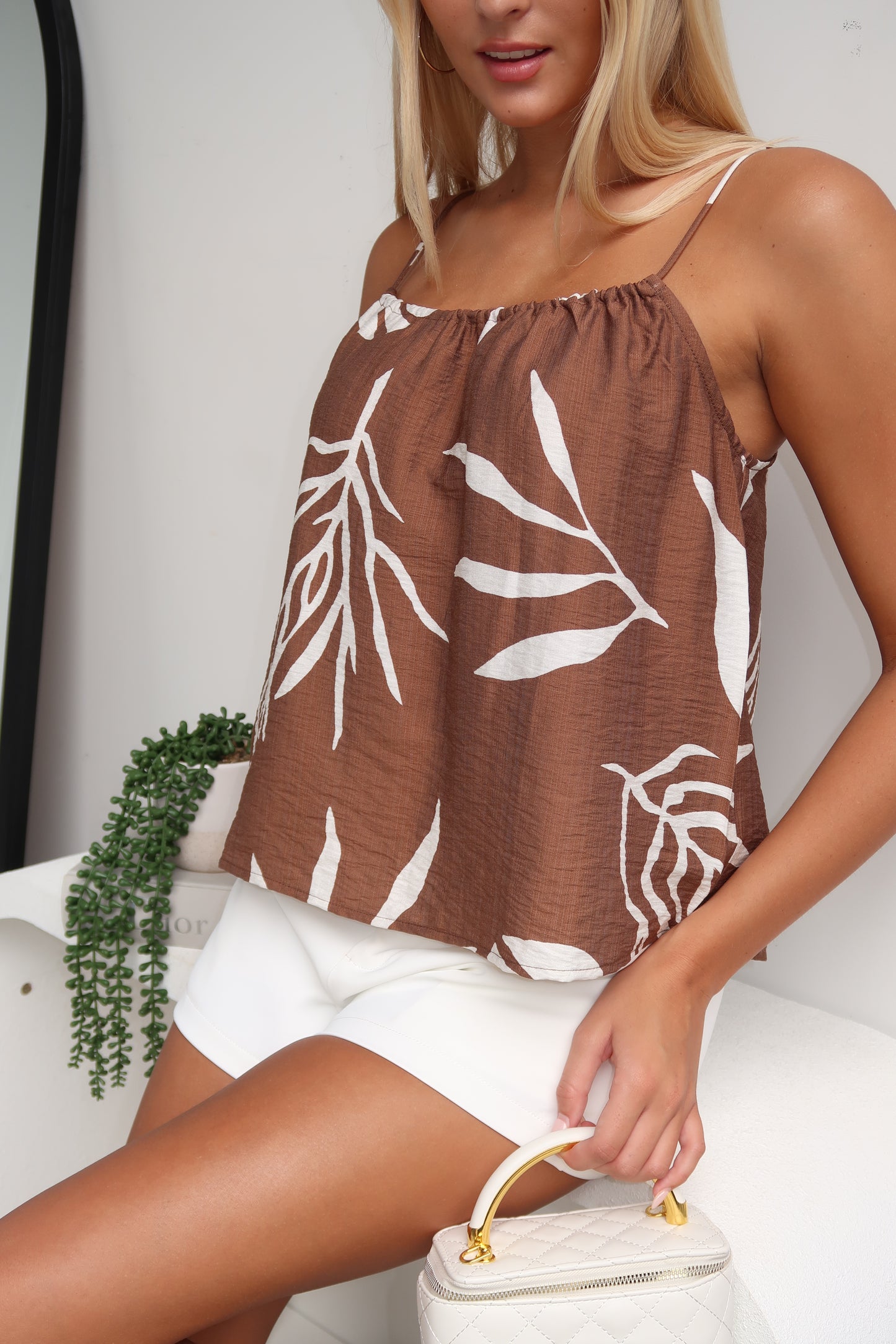 HAVANNAH TOP - CHOCOLATE PRINT
