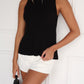 KELSIA KNIT TOP - BLACK