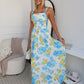 GRACIE MAXI DRESS - BLUE FLORAL