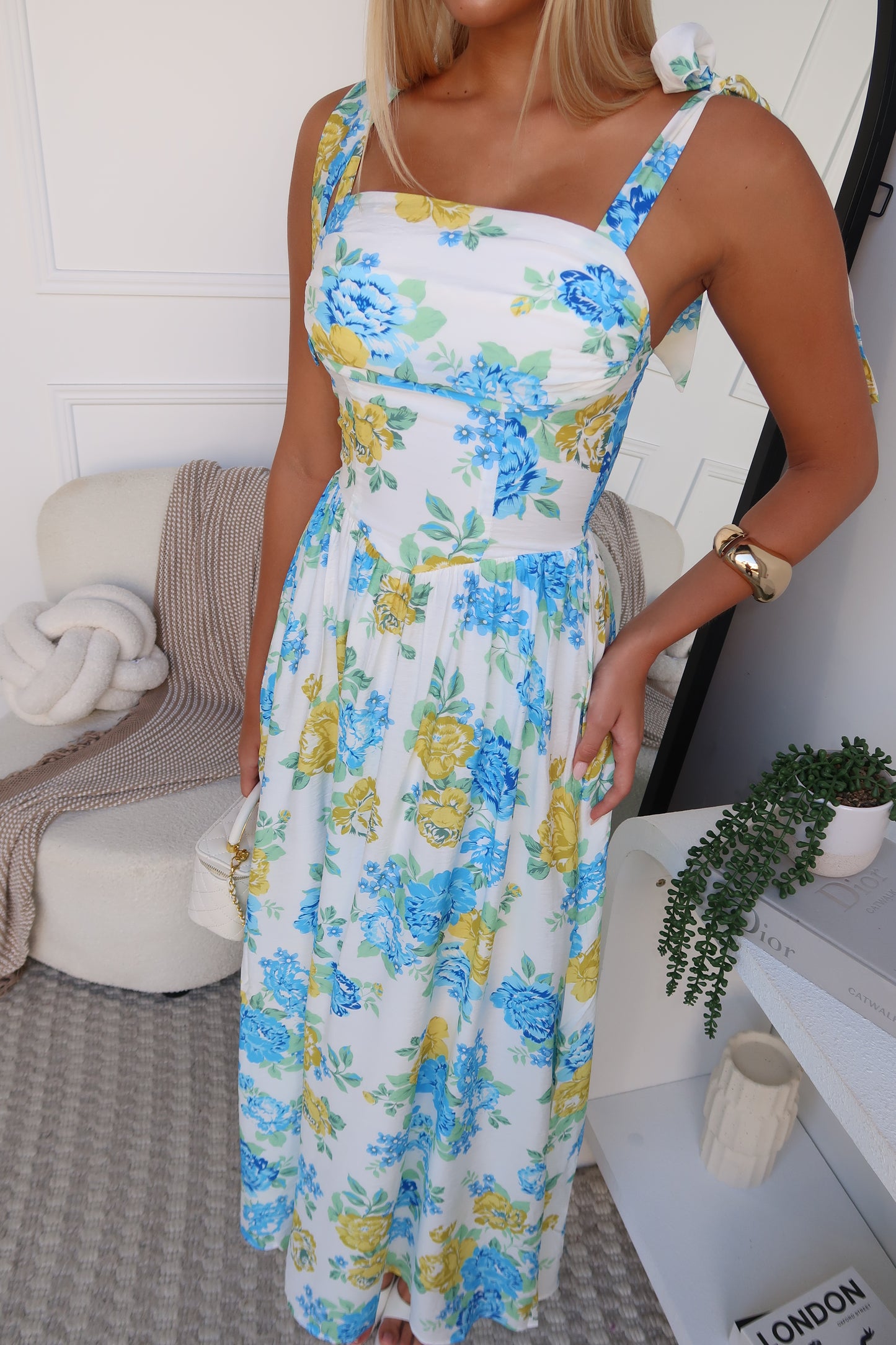 GRACIE MAXI DRESS - BLUE FLORAL