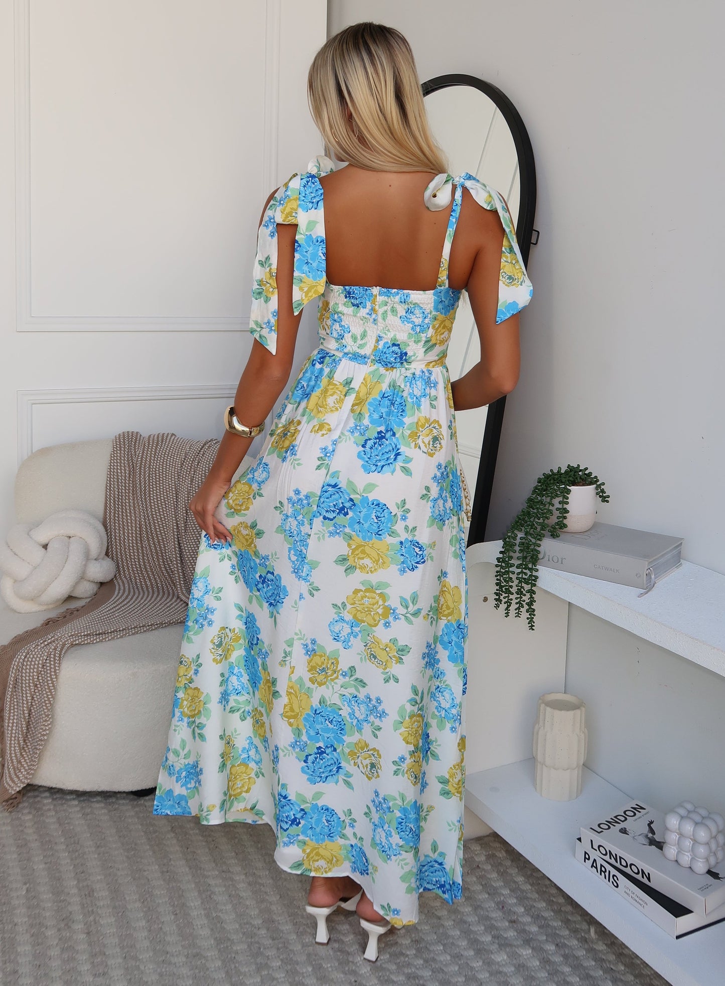 GRACIE MAXI DRESS - BLUE FLORAL