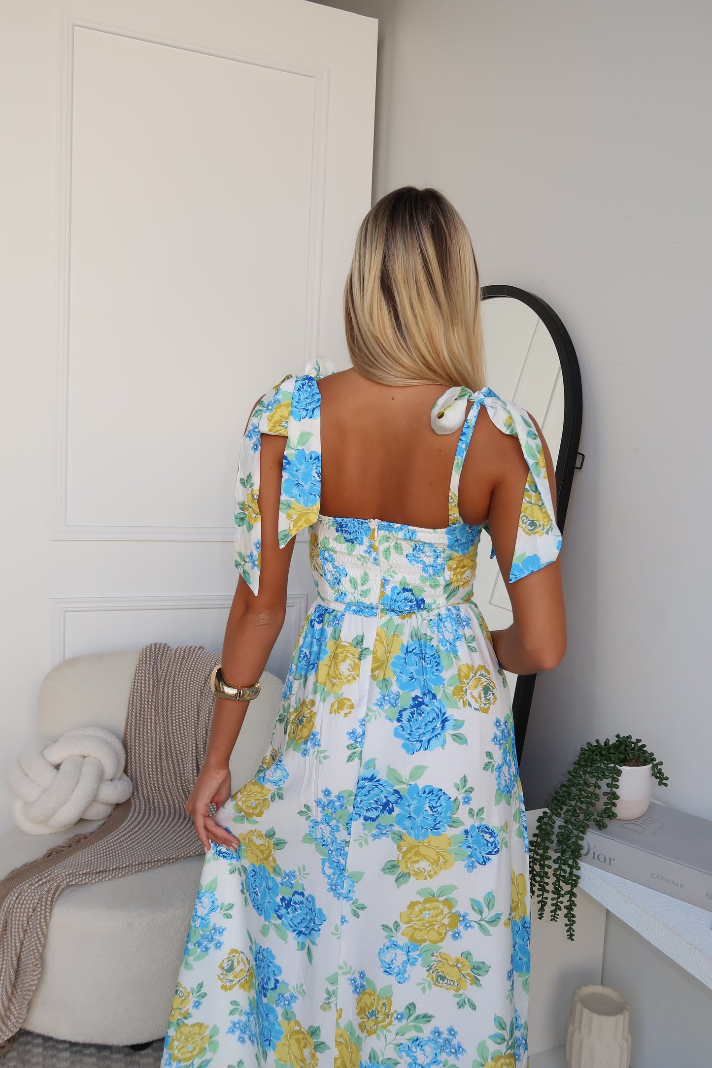 GRACIE MAXI DRESS - BLUE FLORAL