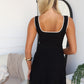 SISIA KNIT MINI DRESS - BLACK