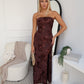 CALISTA MAXI DRESS - CHOCOLATE