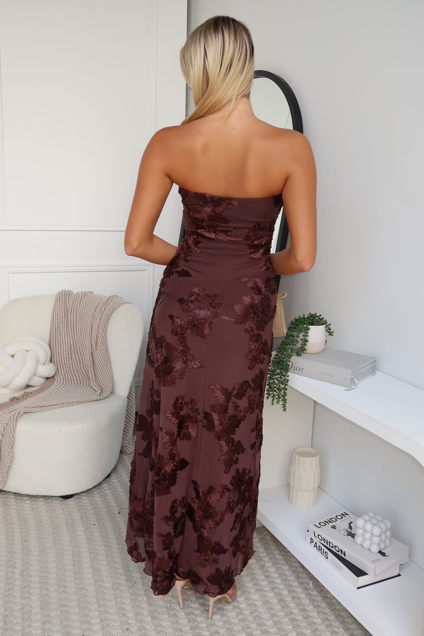 CALISTA MAXI DRESS - CHOCOLATE