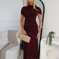 MONA MAXI DRESS - BURGUNDY