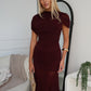 MONA MAXI DRESS - BURGUNDY