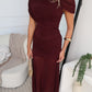 MONA MAXI DRESS - BURGUNDY