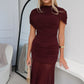 MONA MAXI DRESS - BURGUNDY