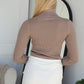 CLARA KNIT TOP - BEIGE