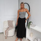 MIA MAXI DRESS - BLACK STRIPE