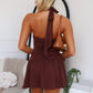 MIA MINI DRESS - CHOCOLATE