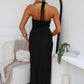 LEAH HALTER MAXI - BLACK