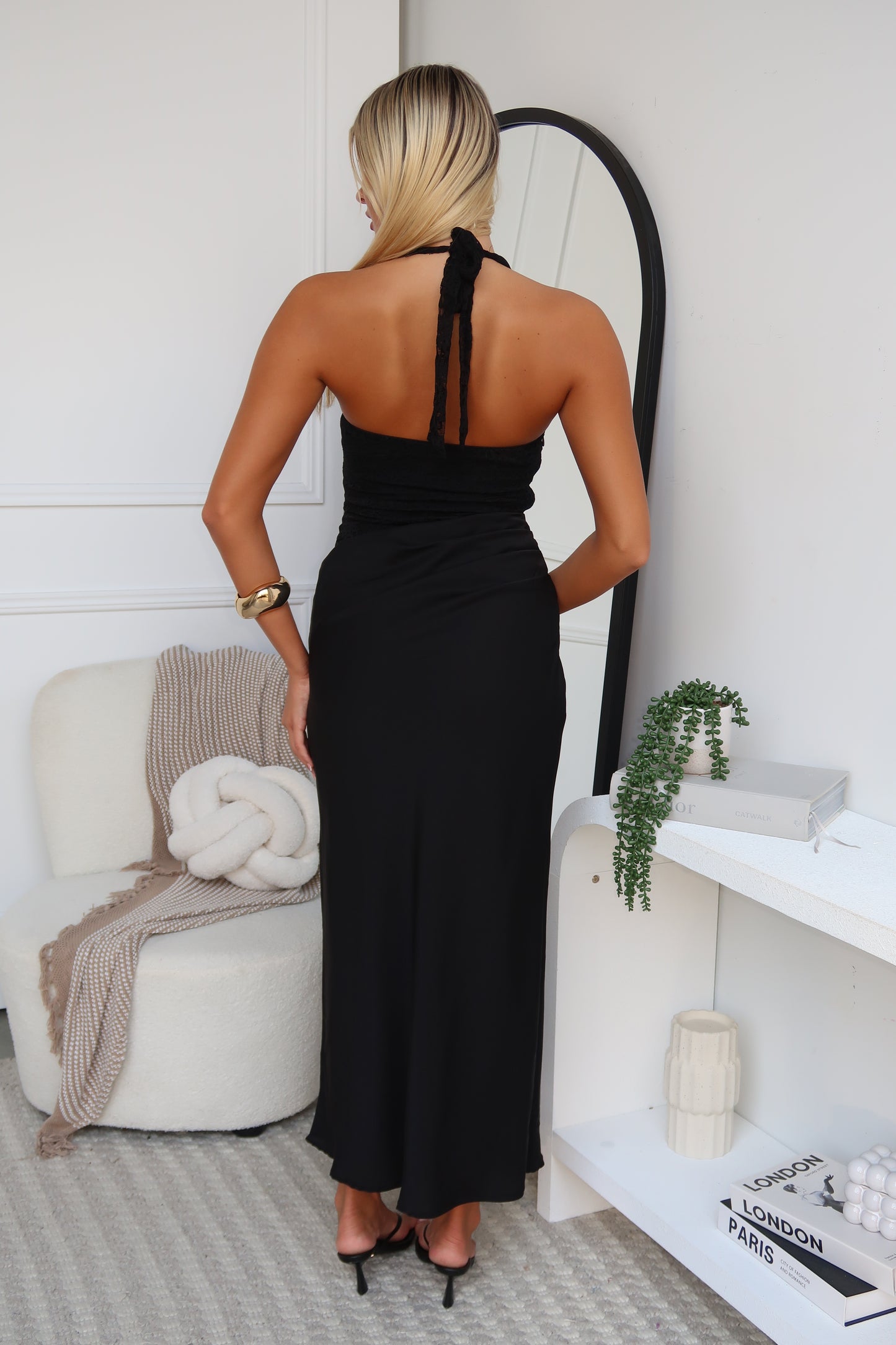 LEAH HALTER MAXI - BLACK