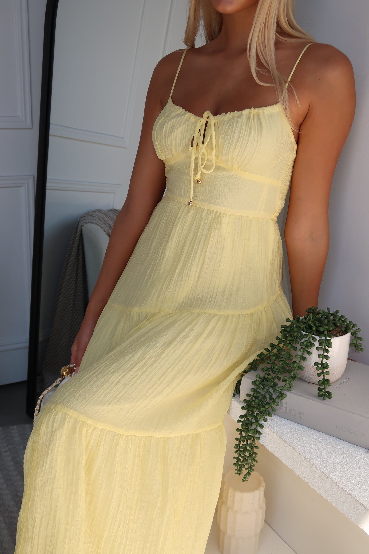 REMI MAXI DRESS - LEMON