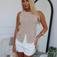 FREYA KNIT TOP - BEIGE
