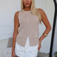FREYA KNIT TOP - BEIGE