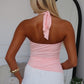 CINDY HALTER TOP - BABY PINK