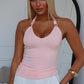 CINDY HALTER TOP - BABY PINK