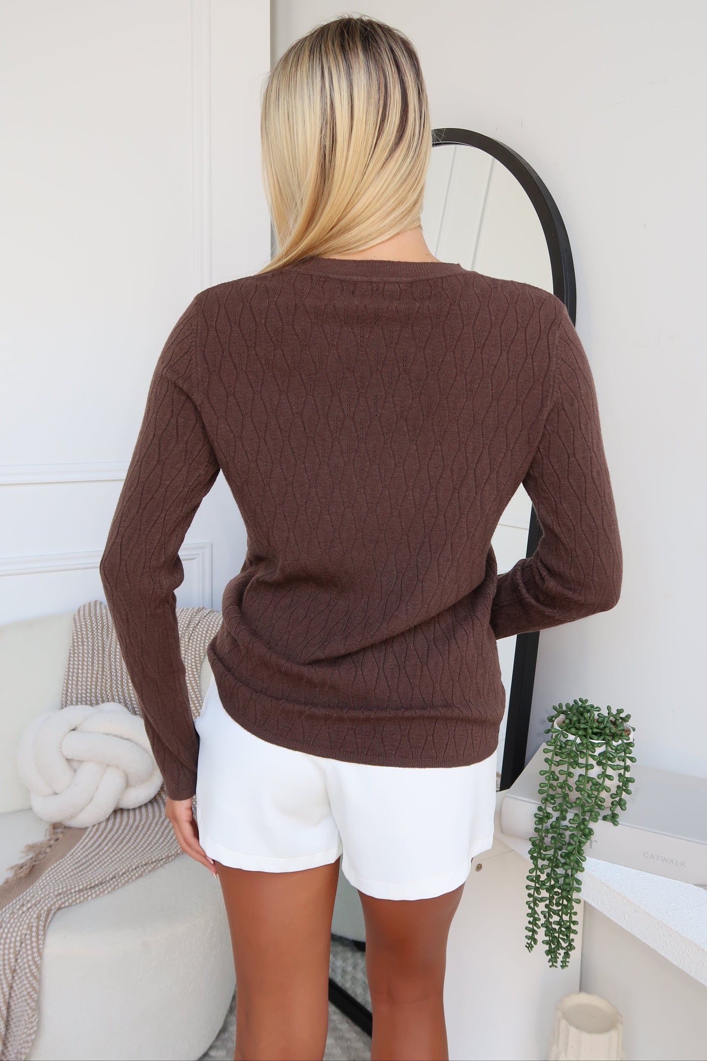 REMI KNIT JUMPER - CHOCOLATE