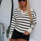 AVERY KNIT JUMPER - CREAM/BLACK