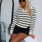 AVERY KNIT JUMPER - CREAM/BLACK