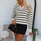 AVERY KNIT JUMPER - CREAM/BLACK