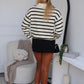 AVERY KNIT JUMPER - CREAM/BLACK