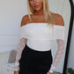 ALLIE LACE BODYSUIT - WHITE