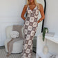 JAYDE MAXI DRESS - CHOCOLATE PRINT