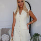 NOELLE MINI DRESS - CREAM