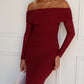 ARIA OFF SHOULDER MAXI - WINE