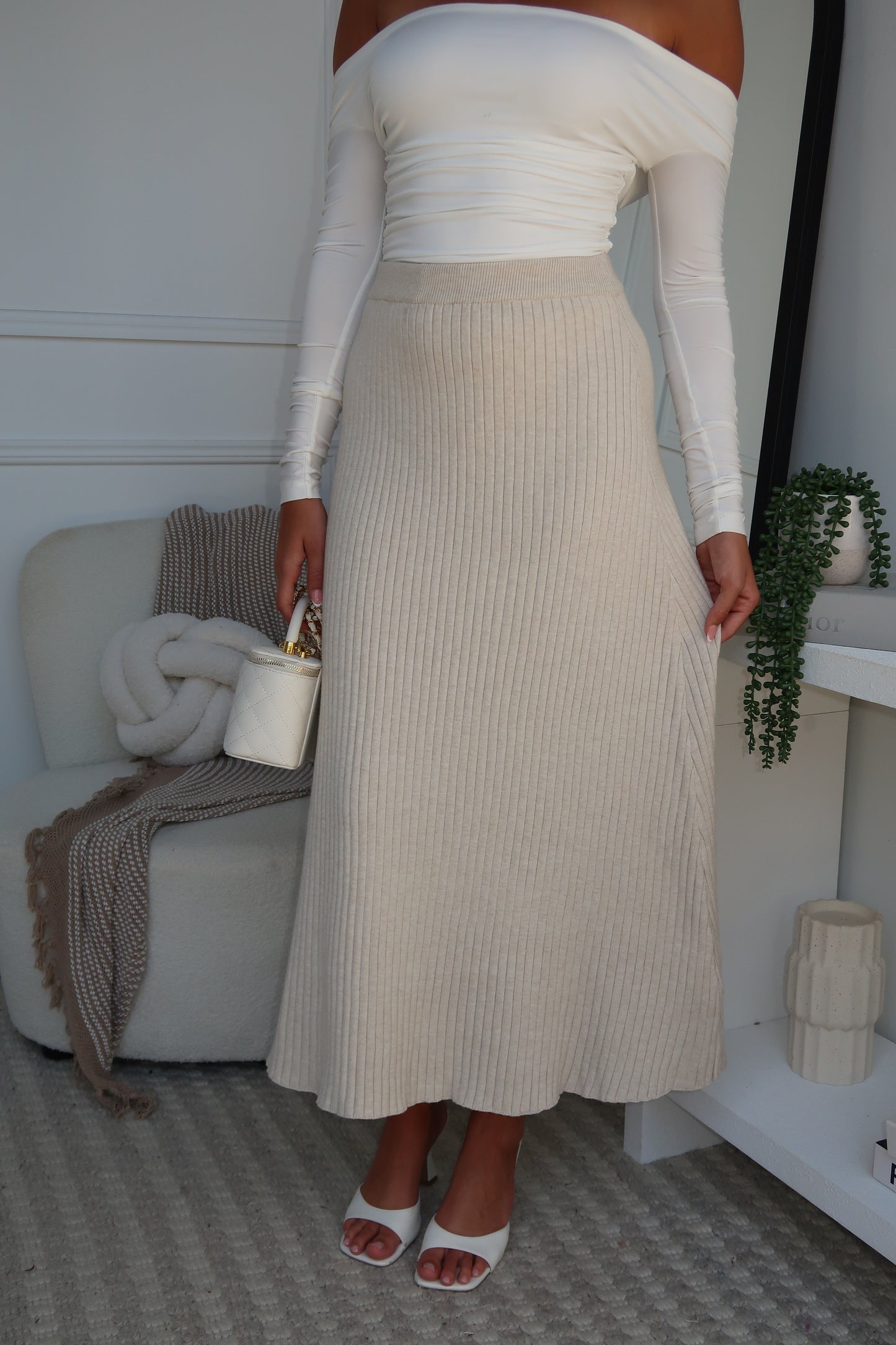 MADDISON SKIRT - BEIGE
