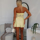 REBECCA LACE MINI DRESS - YELLOW